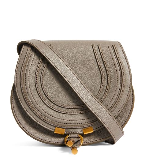 Chloé: Gray Small Marcie Saddle Bag 